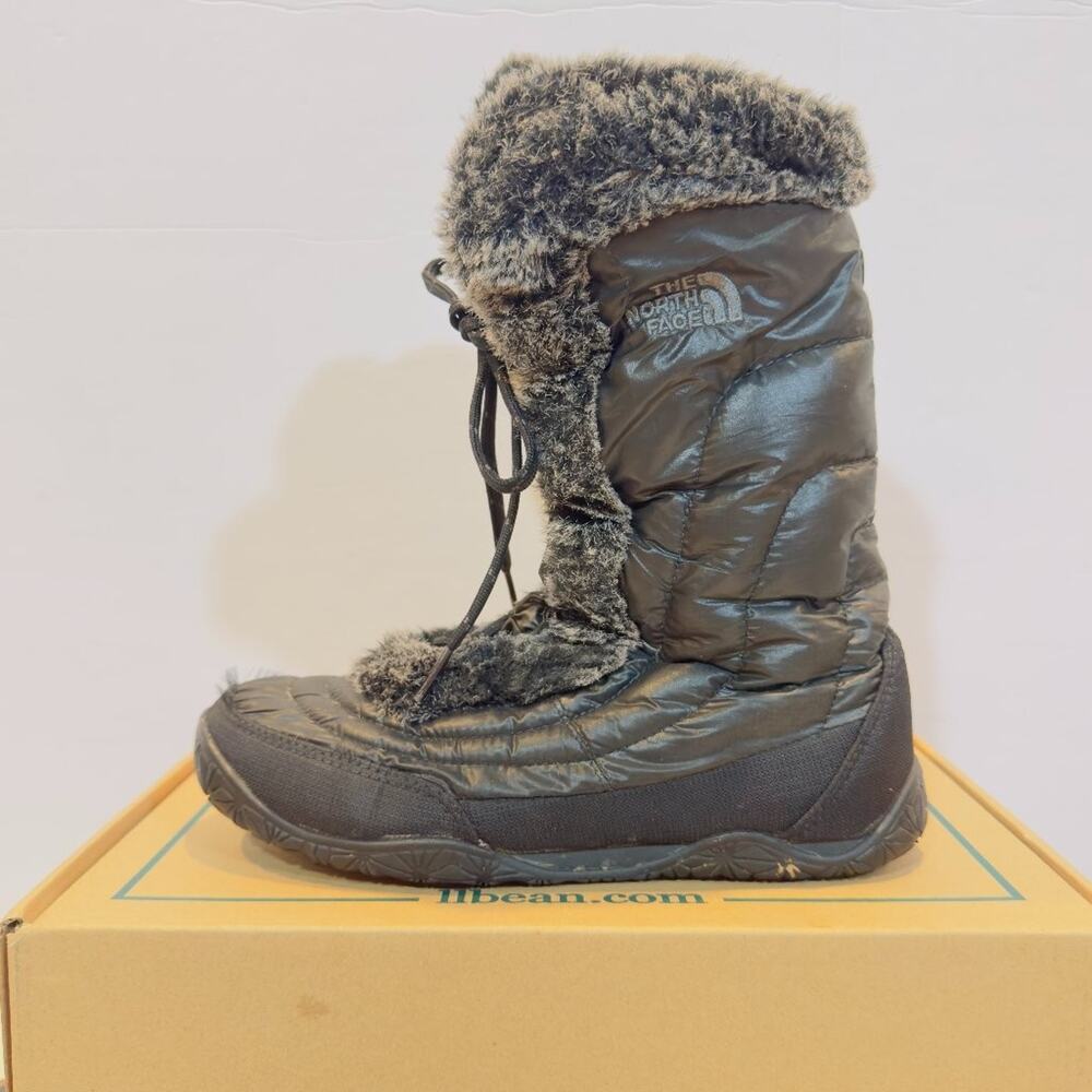The North Face Womens Size 6 Black Snow Boots Insulated Waterproof Lace Winter